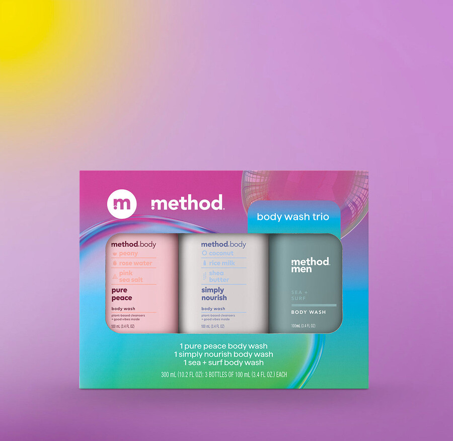 set de regalo de viaje con trío de gel de baño