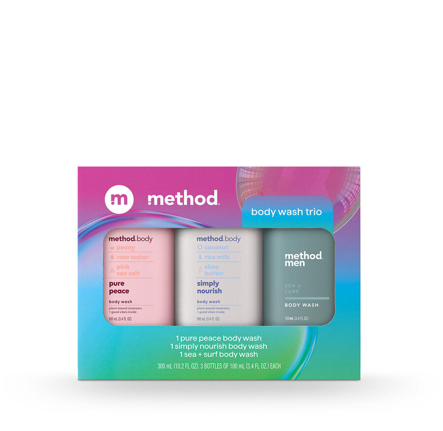 set de regalo de viaje con trío de gel de baño