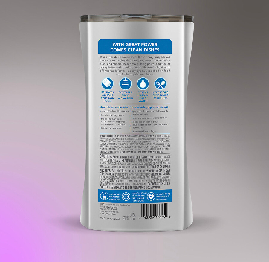 paquetes de lavavajillas de alta resistencia