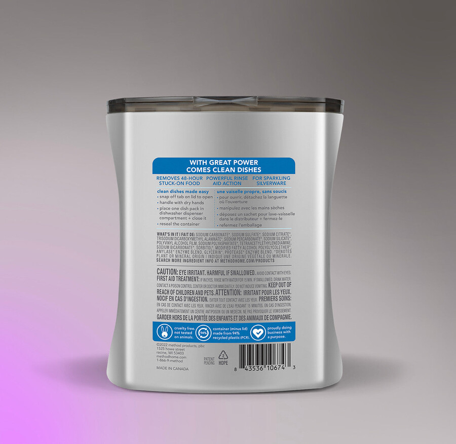 paquetes de lavavajillas de alta resistencia