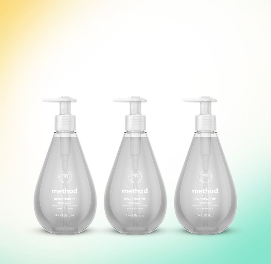 paquete de 3 jabones de gel para manos