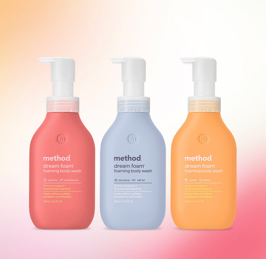 trío variado de gel de baño espumoso dream foam