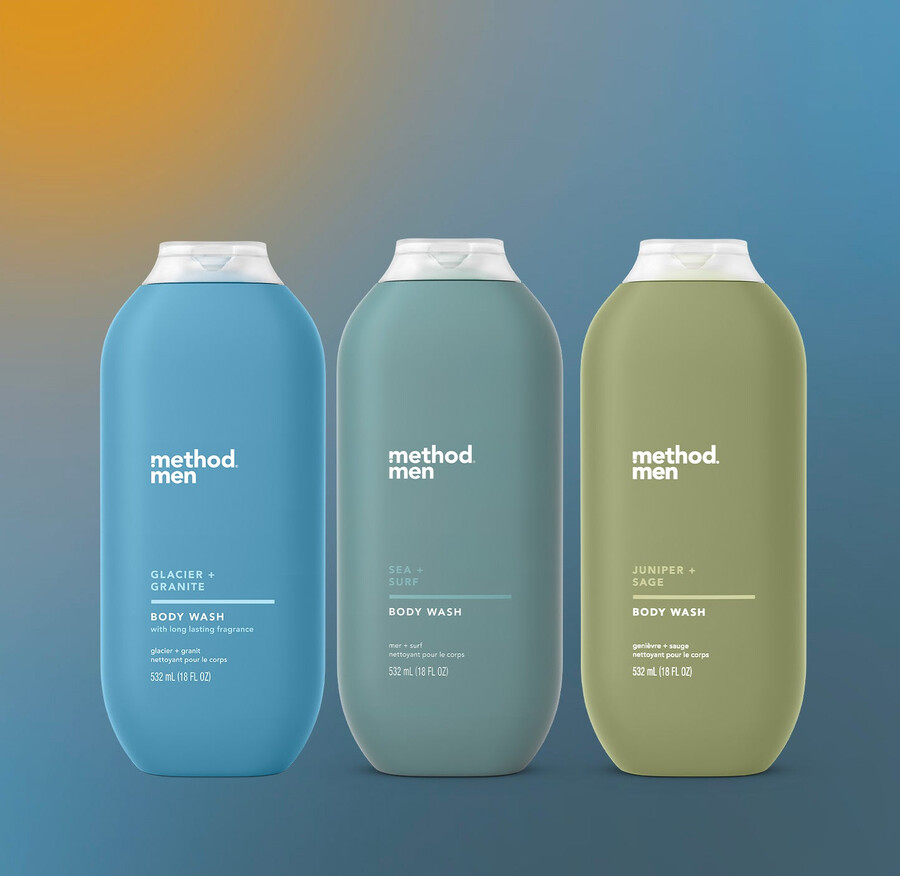 trío de gel de baño para hombres